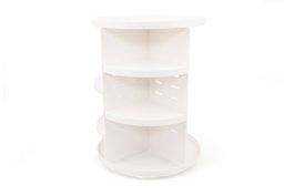 Hermia Organizador de Maquillaje 980302 Blanco 23 x 23 x 30.5 cm. Plástico Libre de BPA. Apto Lavavajillas.